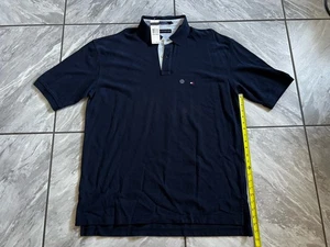 NEU Tommy Hilfiger Poloshirt Erwachsene Large dunkelblau 100 % Baumwolle Vintage neu mit Etikett 2XL - Bild 1 von 4
