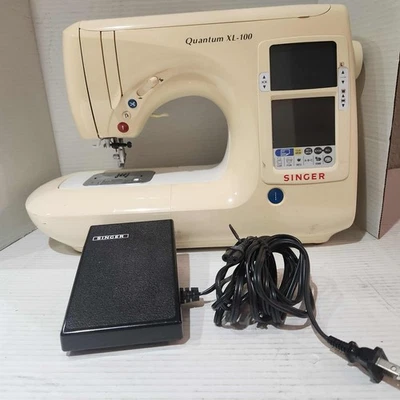 Singer Quantum XL-100 Sewing Machine W/ Foot Pedal & Power Cord - Image 1 of 4