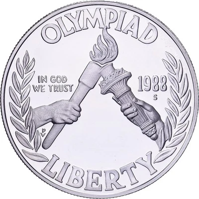 [#638525] United States, Dollar, 1988, U.S. Mint, Proof, Silver, MS, KM:222 - Image 1 of 2