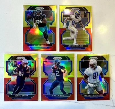 (5) 2021 Prizm #/39 SSP Yellow & Red Tmall Asia🔥JONNU JULIO JONES FLOYD JACK+ - Image 1 of 4