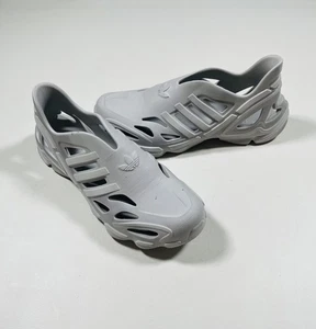 Adidas Adilette 22 Schuhe Herren Größe 12 Grau Schaumstoff Slipper Sandale Cloud White Slide - Bild 1 von 8