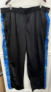 NBA Oklahoma City OKC ZipWay Pants Black w/Turquoise Trim Logo Size 2XLT (Tall) - Picture 1 of 12