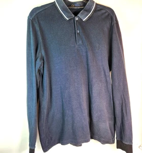 Fred Perry Herren Langarm Polo Blau Granit Größe XL - Bild 1 von 7