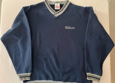 Sudadera Wilson Para Hombre Manga Larga Talla L Pullover Suave Cuello Redondo Gris Y Azul Marino Foto 1 de 4