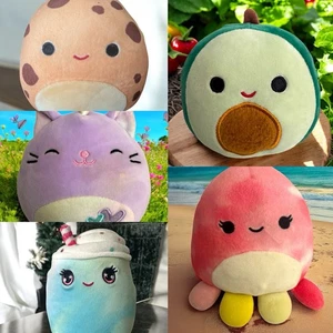Lot Of 5 Inch Squishmallows Milkshake Cookie Octopus Avocado Caticorrn - Picture 1 of 6