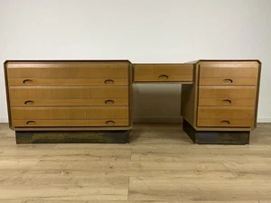 Mobile cassettiera consolle legno ottone anni 60’ vintage design - Picture 1 of 15