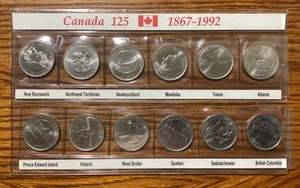 Canada 1867 - 1992 125 Confederation 25 Cent Coin Set in Original Pack - Picture 1 of 3