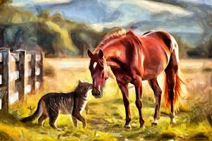 Impresión artística giclee contemporánea Best Friends I de Vanessa Knight envío gratis - Imagen 1 de 3