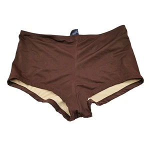 Vintage Y2K Faded Glory Womens Sz 1X Bikini Swimsuit Bottom Solid Brown - Picture 1 of 4