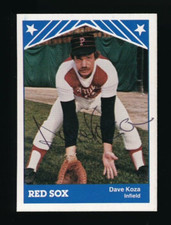 1983 Pawtucket Red Sox TCMA #17 Dave Koza signed auto autograph