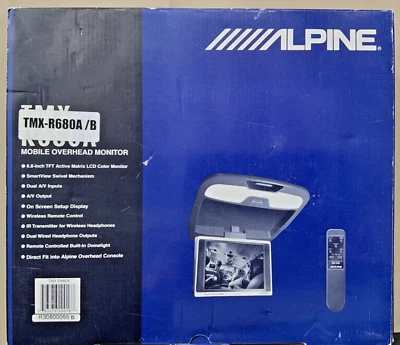 Vintage Old School Alpine 6.8" Mobile Overhead Monitor, TMX-R680A, NOS - Image 1 of 4