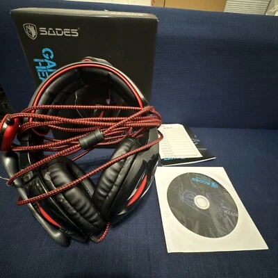 Sades SA-902C Auriculares para Juegos Micrófono para PC Computadora - Negro Foto 1 de 3