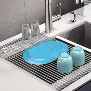 17.8"×15" Roll up Dish Drying Rack,over Sink Dish Drying Rack Drainer- Multi-Use - Picture 1 of 12