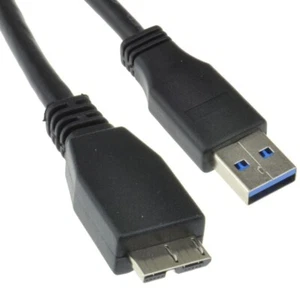 USB 3.0 Micro B Cable A Male to Male 35cm Data Lead for External Hard Drive 0.3M - Picture 1 of 4