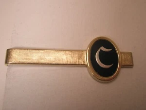 C Monogram Initial Letter Vintage SWANK Tie Bar Clip charles chris clint cliff - Picture 1 of 5