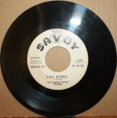 HAROLD BAILEY SINGERS It's Mighty Nice TWO WINGS Gospel Soul 45 on SAVOY 4248 PR - Image 1 of 2