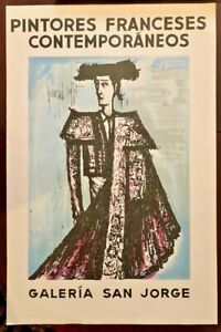 Bernard Buffet - Pintores Franceses Exhibition Poster, Plate Signed