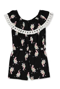 One Step up Girls’ Unicorn Off-Shoulder Romper size S(7-8) - Picture 1 of 3
