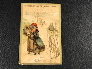 CHROMO CARD CHAMPENOIS CHOCOLAT GUERIN BOUTRON EPOQUE 1880 90 - Picture 1 of 2