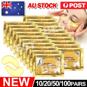 UP20pairs Gold Gel Anti-Wrinkle Dark Circle Collagen Under Eye Patches Pad Mask - Picture 1 of 11