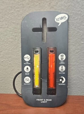 Knog Plus TwinPack Luz LED Recargable USB Delantera y Trasera Foto 1 de 3