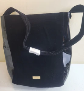 Carolina Herrera Good Girl Black Velvet Top Handle Women's Shoulder Bag - Picture 1 of 10