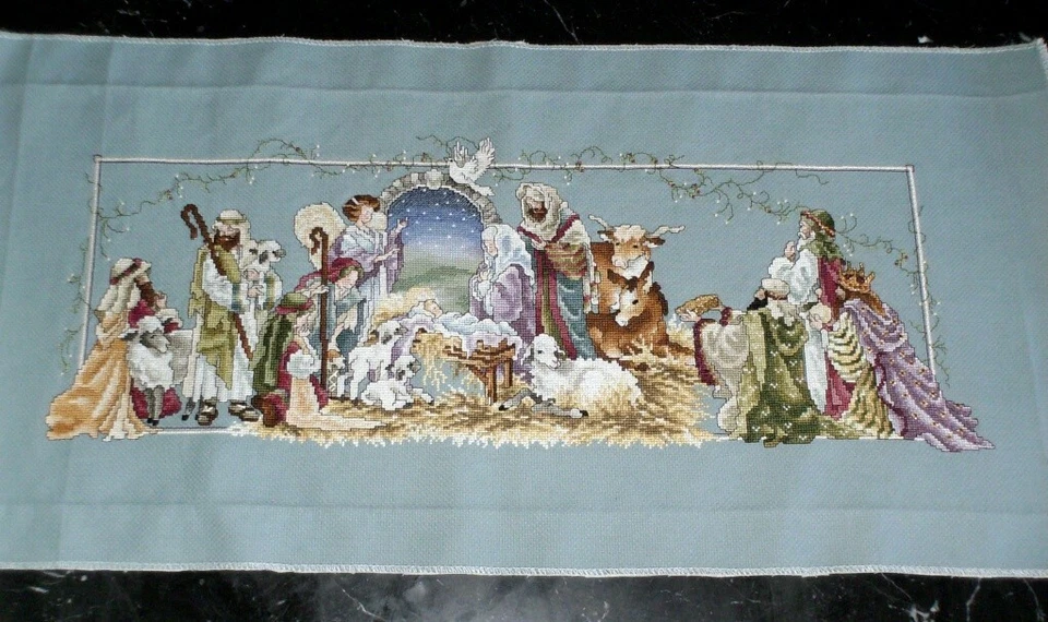 SCHEMA PUNTO CROCE PRESEPE NATALE CROSS STITCH CHRISTMAS NATIVITY XSD SCENE DMC - Immagine 1 di 1