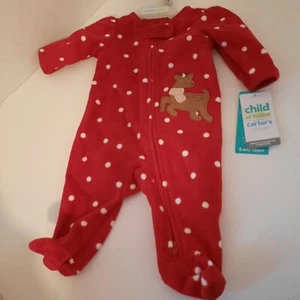 Carters Child Of Mine Neugeborenes Baby rotes Rentier Schläfer - Bild 1 von 10