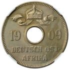 GERMAN EAST AFRICA (German Colony) 10 Heller 1909-J MS62 Wihelm II Free Shipping