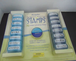 Estampillas de colección MessageStor para hacer memoria con bandejas tema deportivo escolar - Imagen 1 de 2