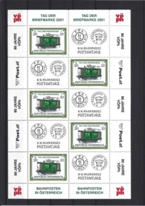 2001 Österreich ANK 2379 Tag der Briefmarke Kleinbogen K.K fahrendes Postamt - Picture 1 of 1