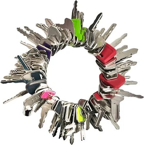 60 Heavy Equipment Keys Set Cat Toyota JD Takeuchi Hyster Komatsu Kubota Volvo - Picture 1 of 5