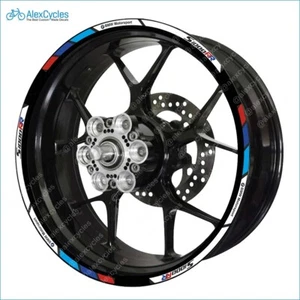 BMW Motorrad Stickers  S1000RR Motorsport Laminated Wheel Rim Decals Stripes Kit - Bild 1 von 2