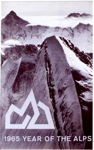 Poster originale d'epoca SVIZZERA ANNO DELLE ALPI 1965 - Foto 1 di 1