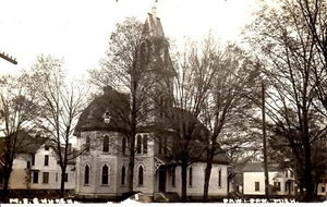 Postal antigua RPPC METODISTA IGLESIA EPISCOPAL PATA PAW Michigan - Imagen 1 de 2