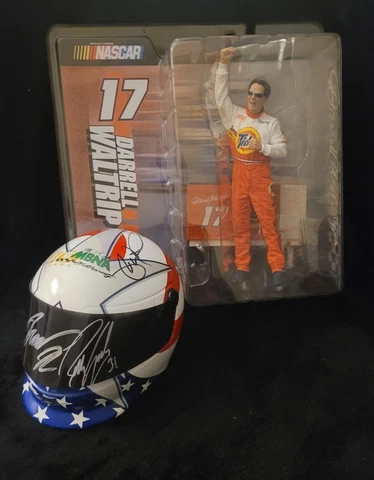 Nascar NBNA Autographed  mini helmet Action McFarlane Figure Darrell Waltrip #17 Cover