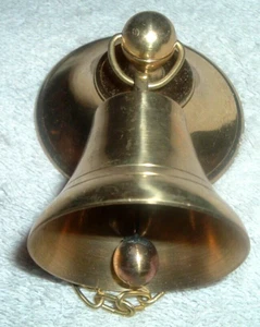 Herrajes de campana de latón brillante vintage para tirar de campana punta de aguja crewel - Imagen 1 de 4