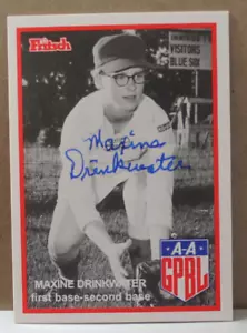 Tarjeta firmada AAGPBL "MAXINE DRINKWATER" #56 - Imagen 1 de 2