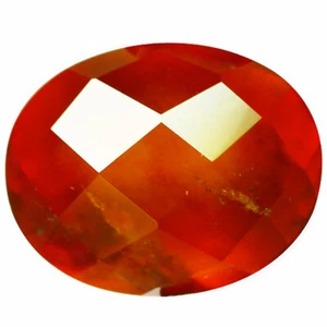 4.34Ct Awe-inspiring Oval 10.3 x 8.2 MM 100% Natural Orange Red Hessonite Garnet - Imagen 1 de 5
