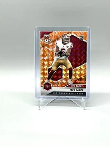 2021 Mosaic #244 Trey Lance Orange Reactive Prizm Rookie 49ers Cowboys - Picture 1 of 2