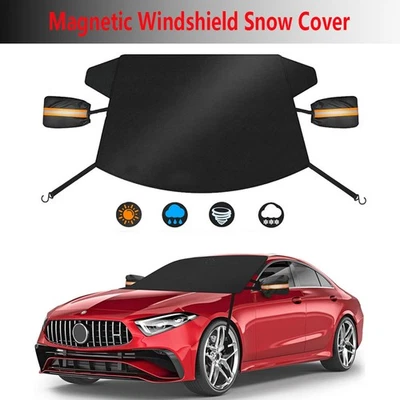 Черное сверхпрочное лобовое стекло автомобиля снег дождь с крышкой бокового зеркала для Hyundai - Изображение 1 из 4