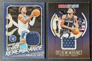 Anthony Edwards 2022-24 Hoops Rookie Remembrance Jersey lot 2! Timberwolves Ant! - Picture 1 of 7