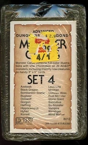 MONSTER CARDS SET 4 SEALED FOUR Manual Monstrous D&D TSR Dungeons Dragons AD&D - Picture 1 of 2