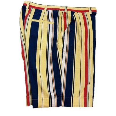 Pantalones Cortos a Rayas LoudMouth Golf The Hamptons Talla 34 Amarillo Divertido Preppy Minorista $75 Foto 1 de 4