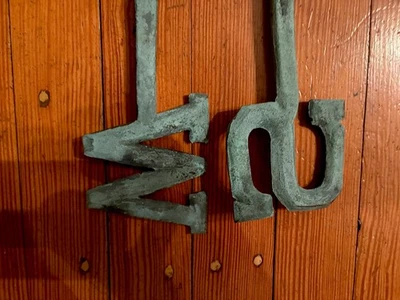 ANTIGUA VELETA DIRECCIONAL COBRE 17 1/2 "x 3" Sólida - ¡Bonita pátina! Foto 1 de 4