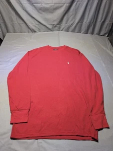 Polo Ralph Lauren Nachtwäsche Hemd Herren XL Rot Langarm Waffel Thermo Oberteil - Bild 1 von 6