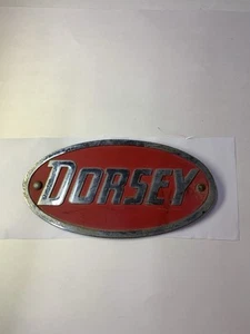Vintage "DORSEY" Semi Trailer Metal Badge Emblem 6"×12" - Picture 1 of 12