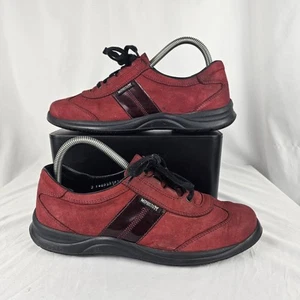 Mephisto Runoff Air-Jet Red Suede Leather Women's Comfort Sneakers Shoes Sz 7.5 - Picture 1 of 9