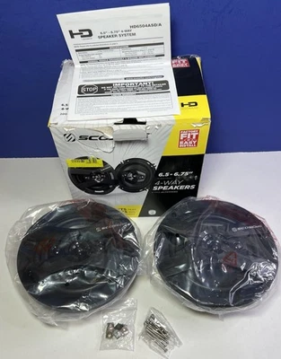 Altavoces de 4 vías Scosche HD6504ASD 6,5"-6,75" - 200 vatios pico/50 vatios RMS - NUEVOS Foto 1 de 4