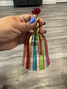 Festliche Streifen Glasglocke - Pier 1 Imports - Bild 1 von 7